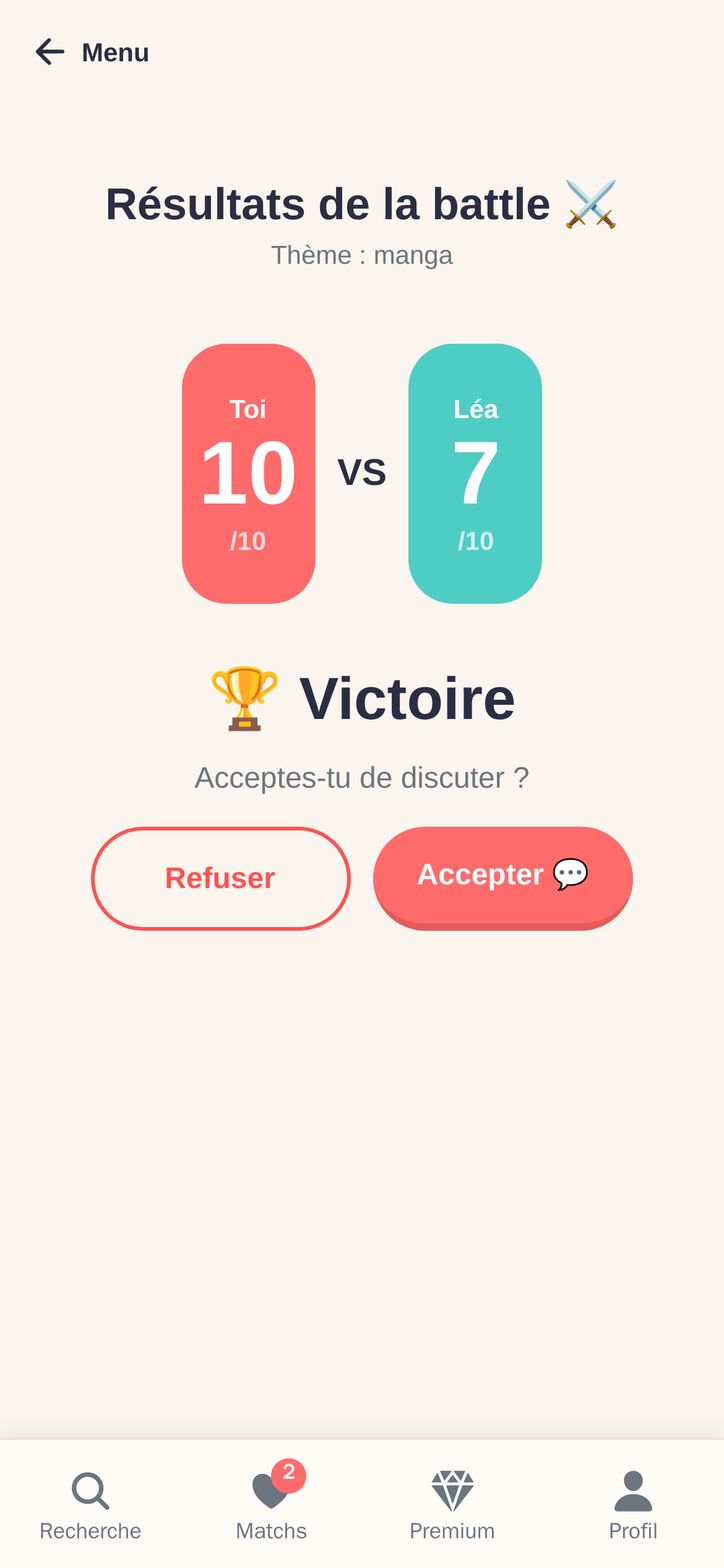 Résultats du duel, victoire 10 à 7 et proposition de discussion